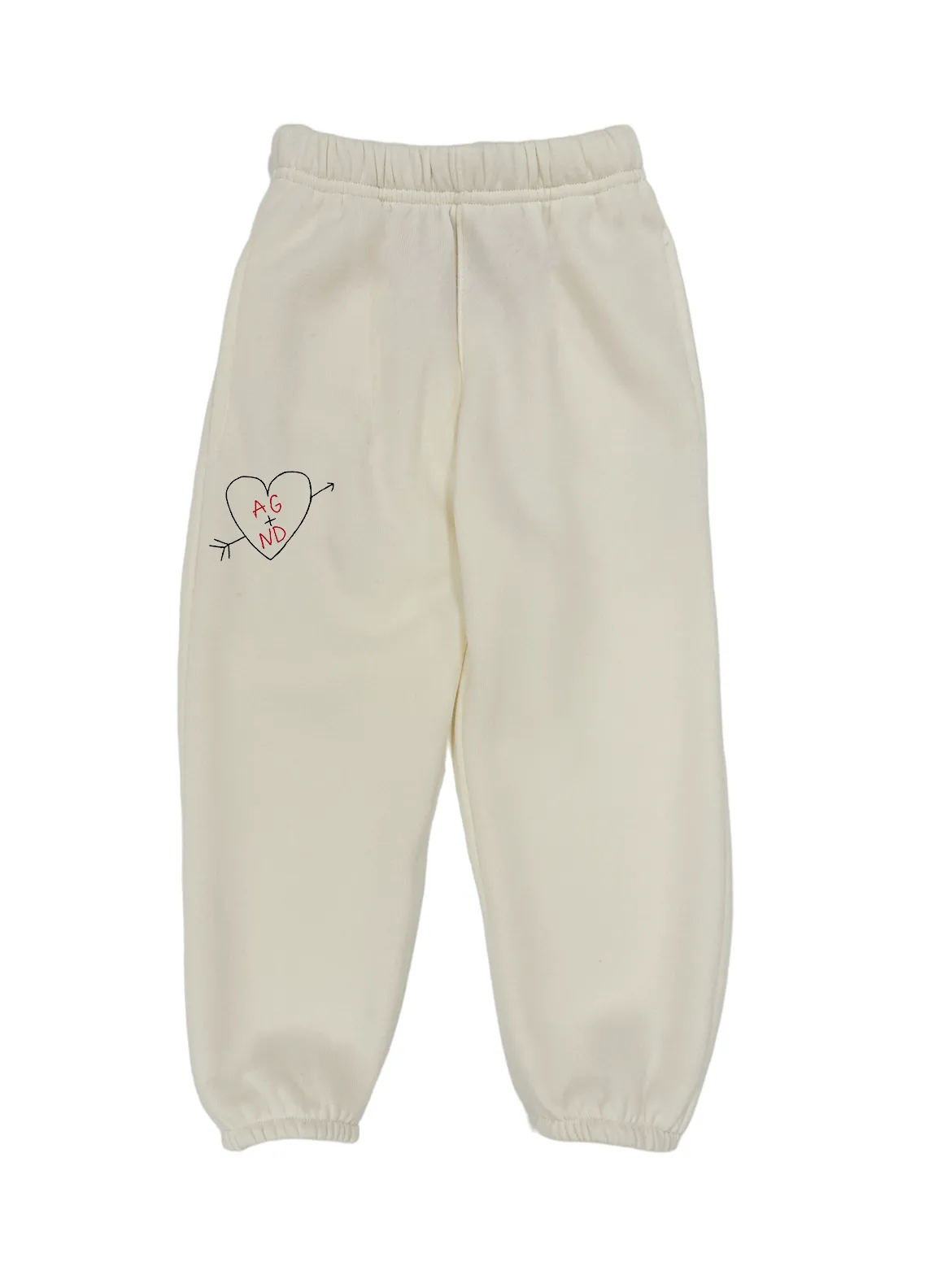 Carved Heart Customized Initials Kids Sweatpants