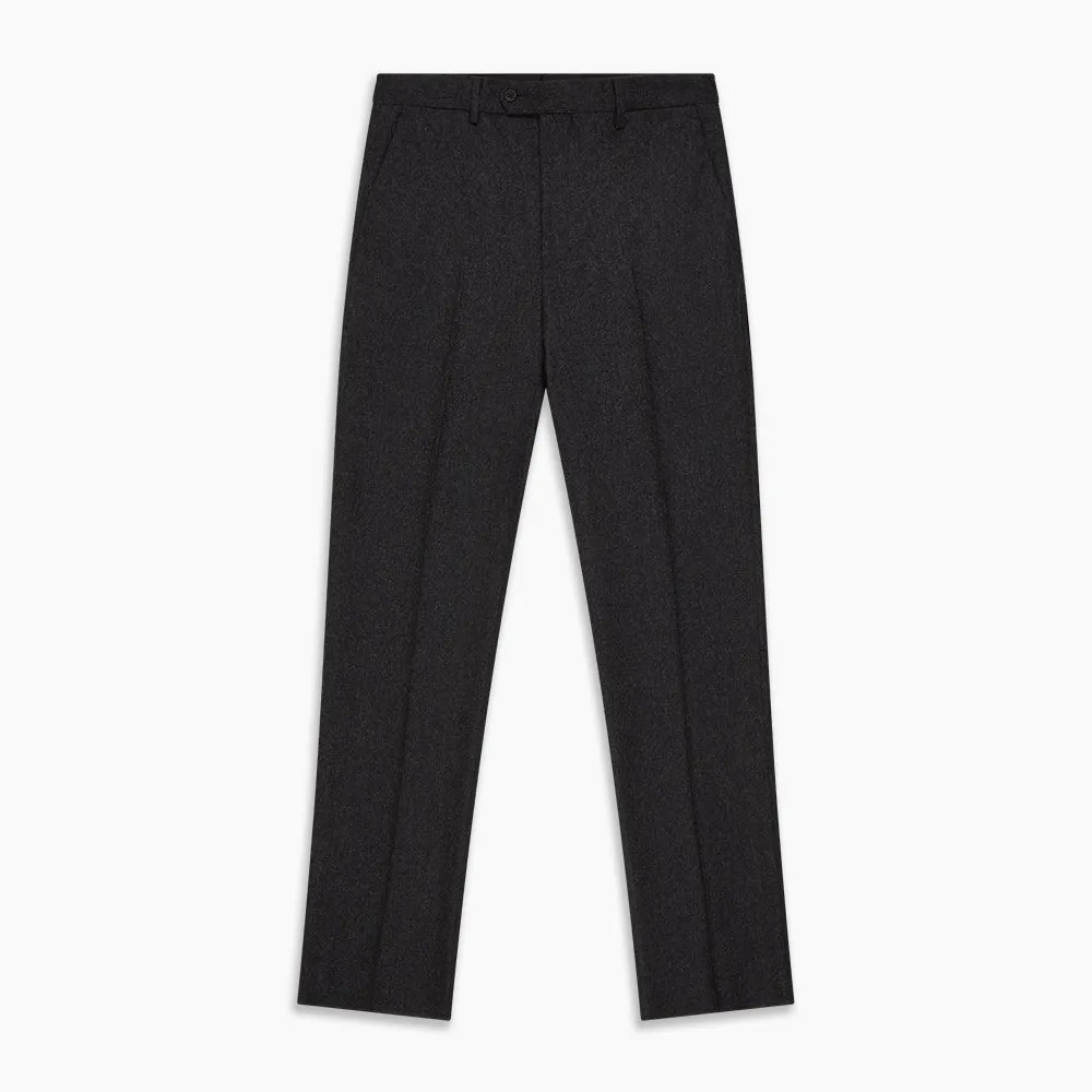 Charcoal Black Wool Manson Trousers