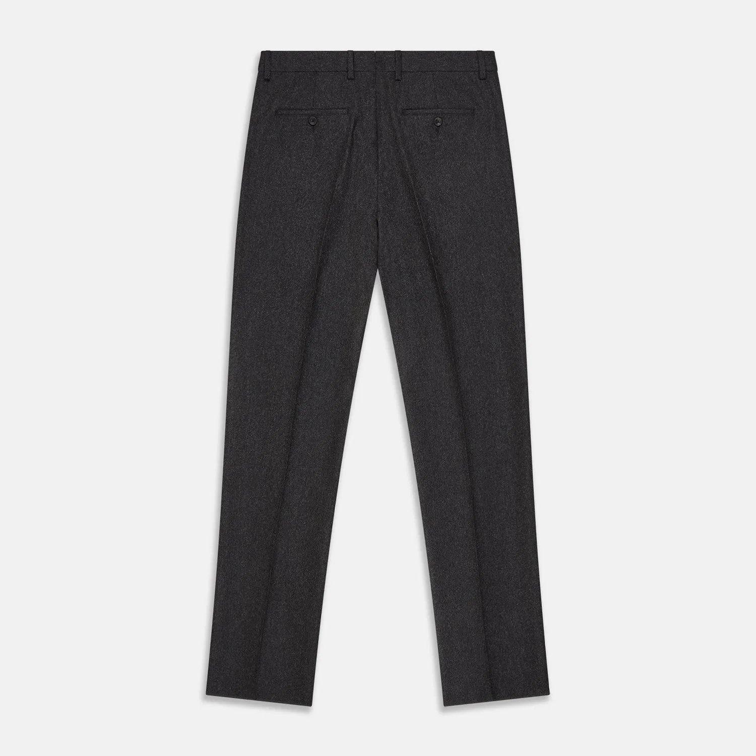 Charcoal Black Wool Manson Trousers