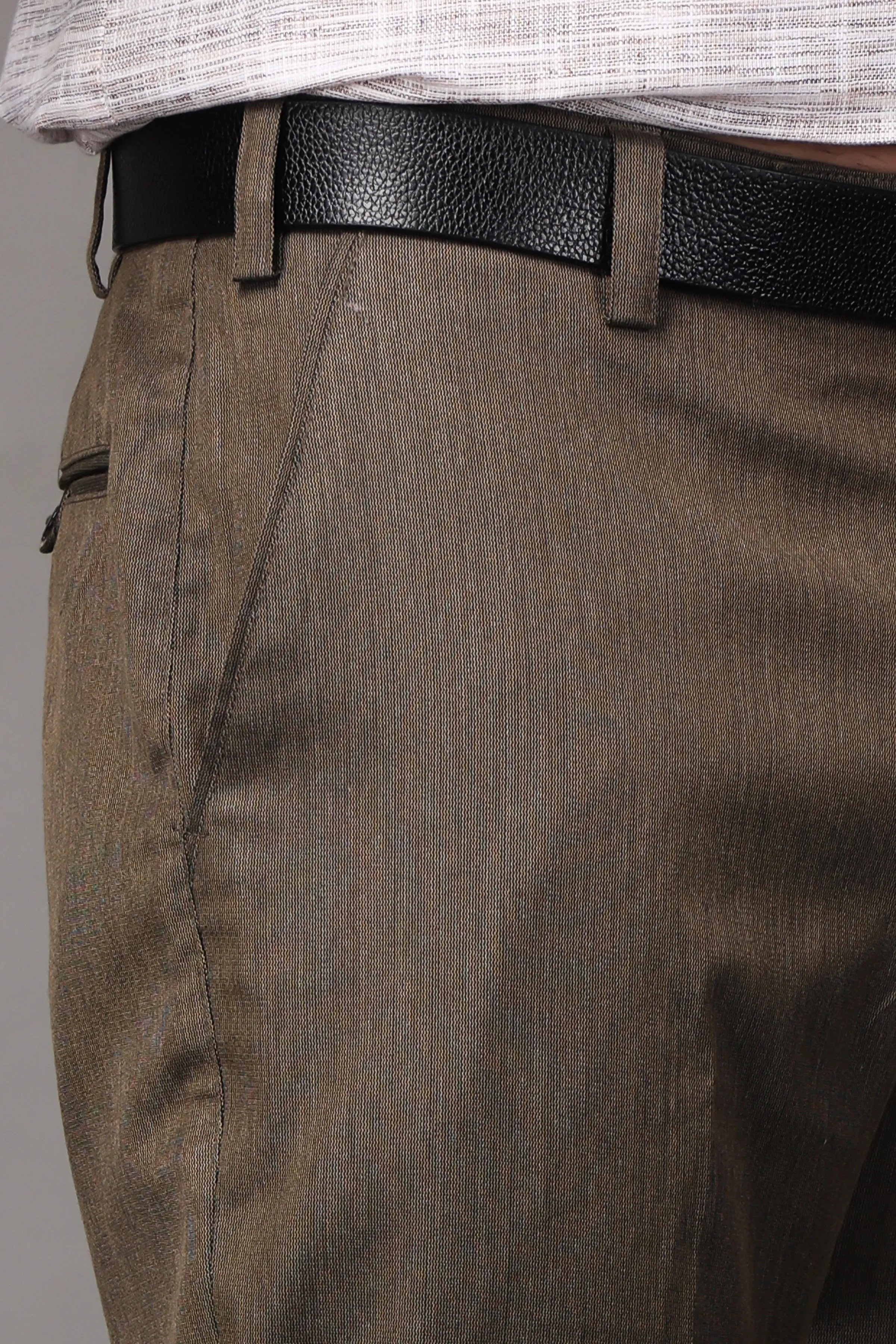 Cinnamon Textured Stretch Trousers