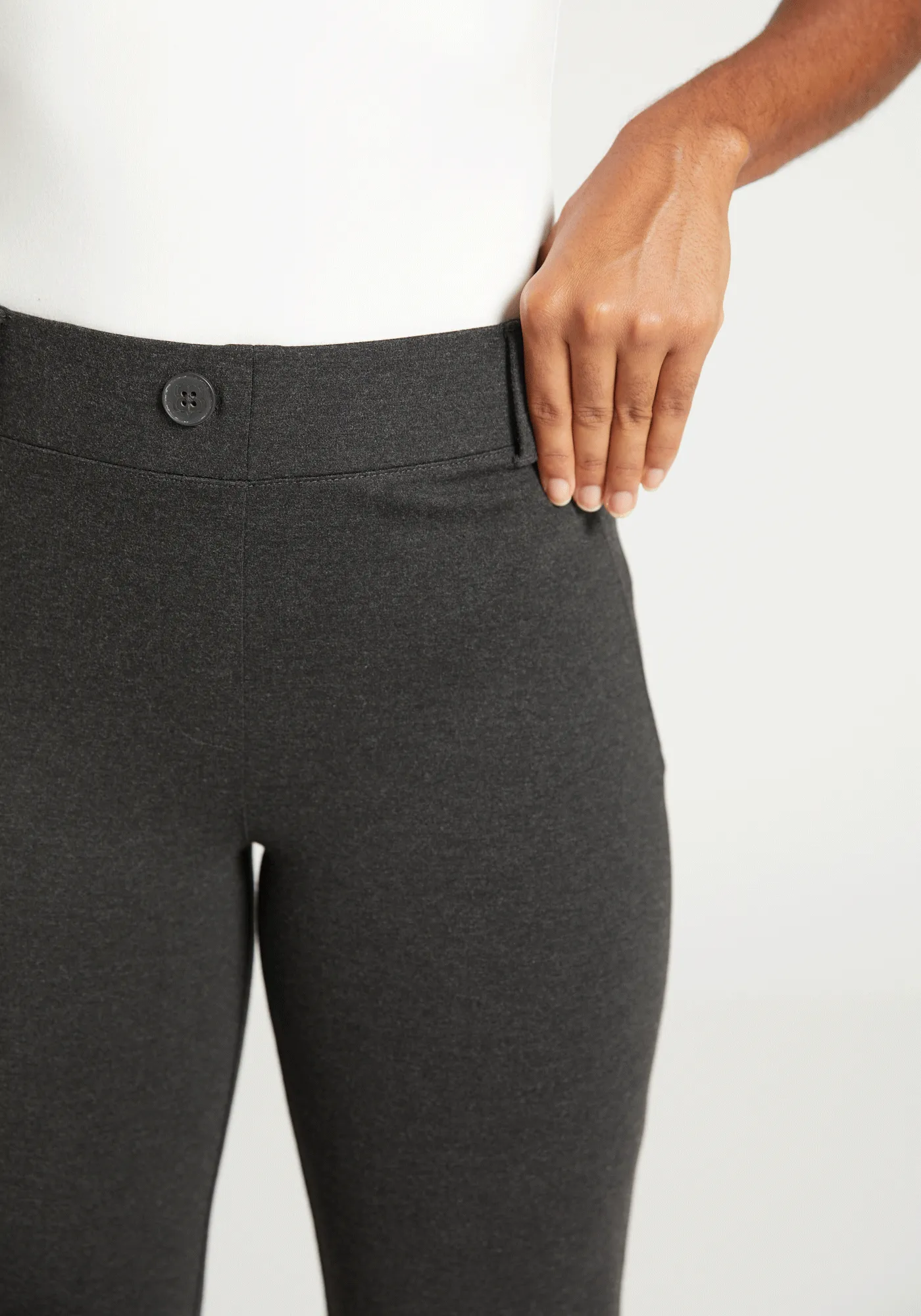 Classic Dress Pant Yoga Pants | Straight (Charcoal)