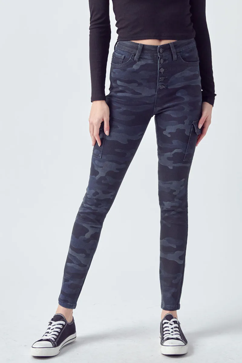 Clementine High Rise Coated Super Skinny Jeans