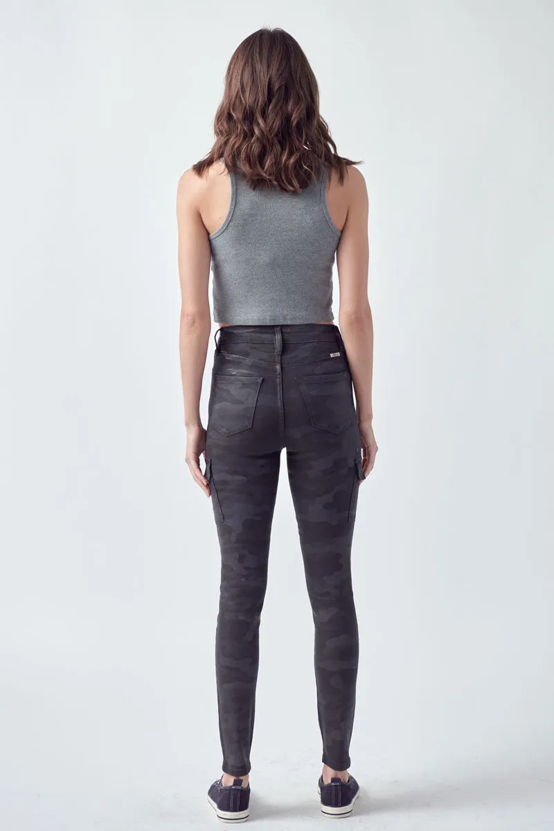 Clementine High Rise Coated Super Skinny Jeans