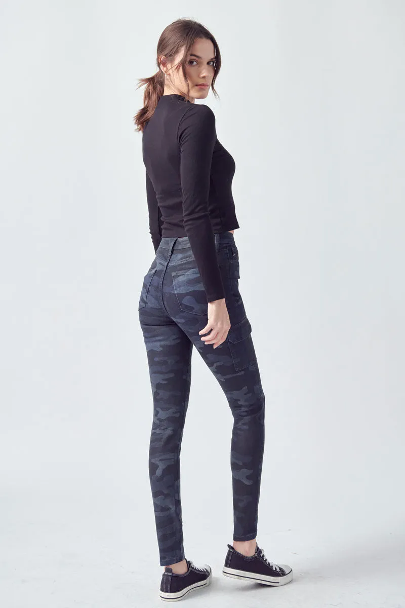 Clementine High Rise Coated Super Skinny Jeans