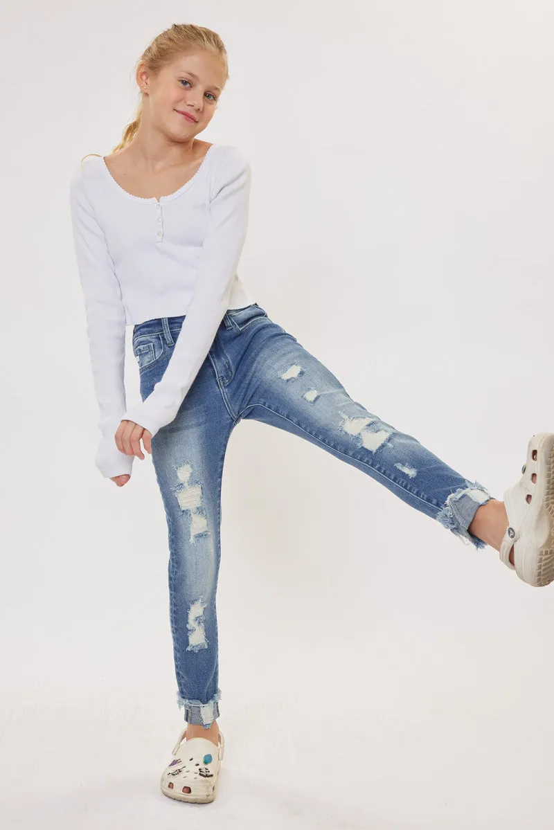 Cole High Rise Ankle Skinny Kid Jeans