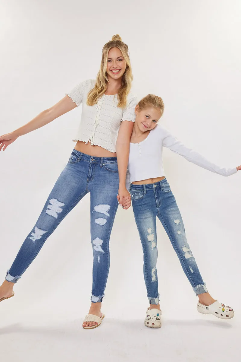 Cole High Rise Ankle Skinny Kid Jeans