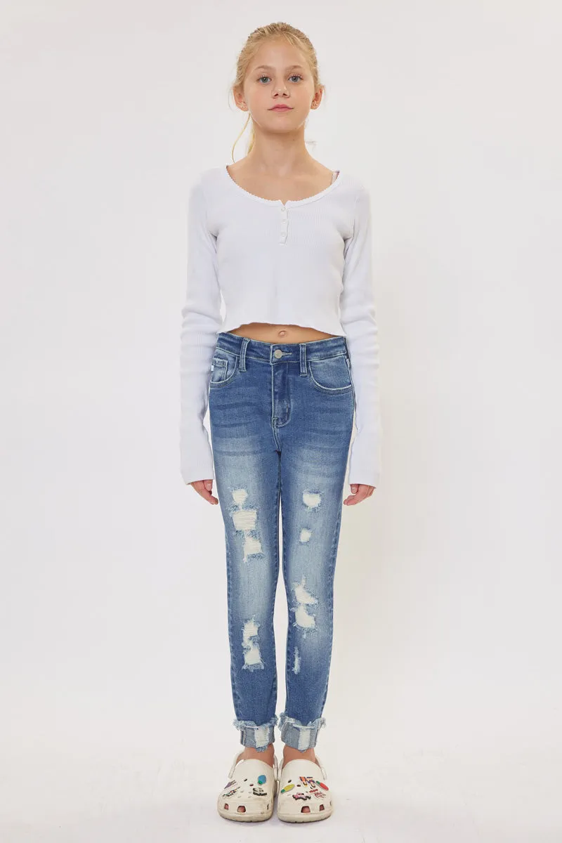 Cole High Rise Ankle Skinny Kid Jeans