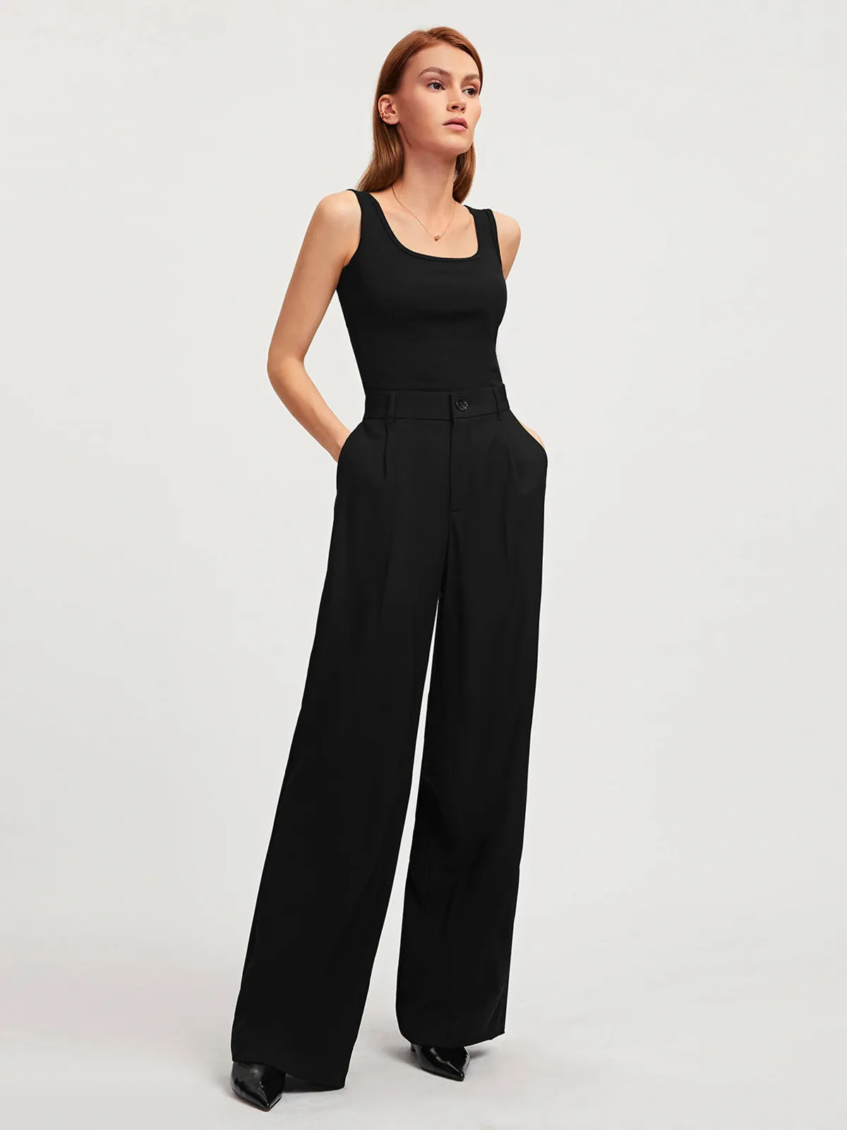 Comfy Everyday High-waisted Wide-leg Pants