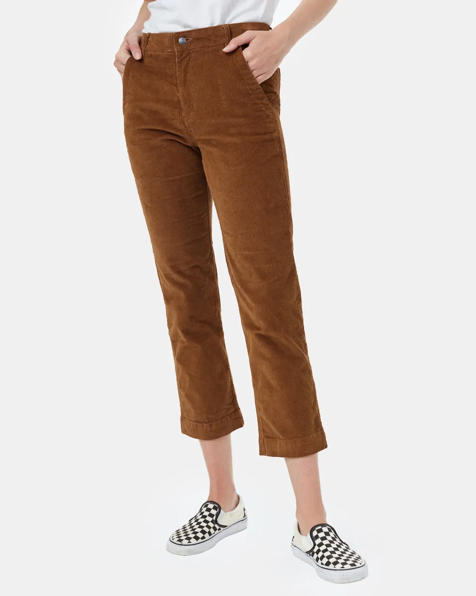 Corduroy Cropped Straight Leg Pant