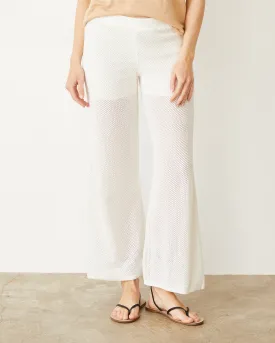 Cotton Mesh Wide Leg Pant