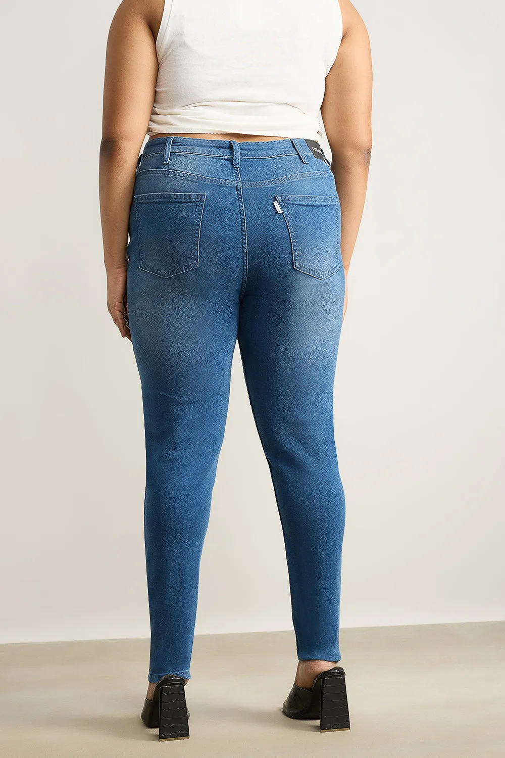 Curvy Fit High Rise Indigo Skinny Jeans