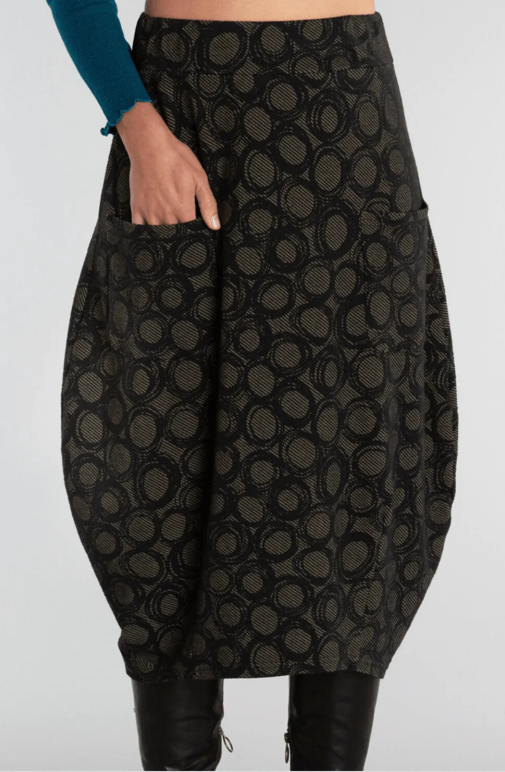 Cut Loose long textured skirt with pockets