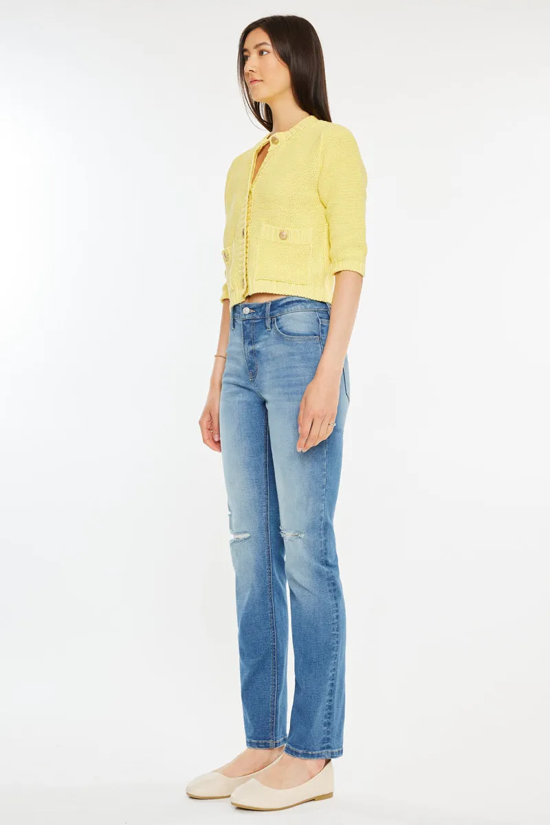 Diana High Rise Slim Straight Jeans