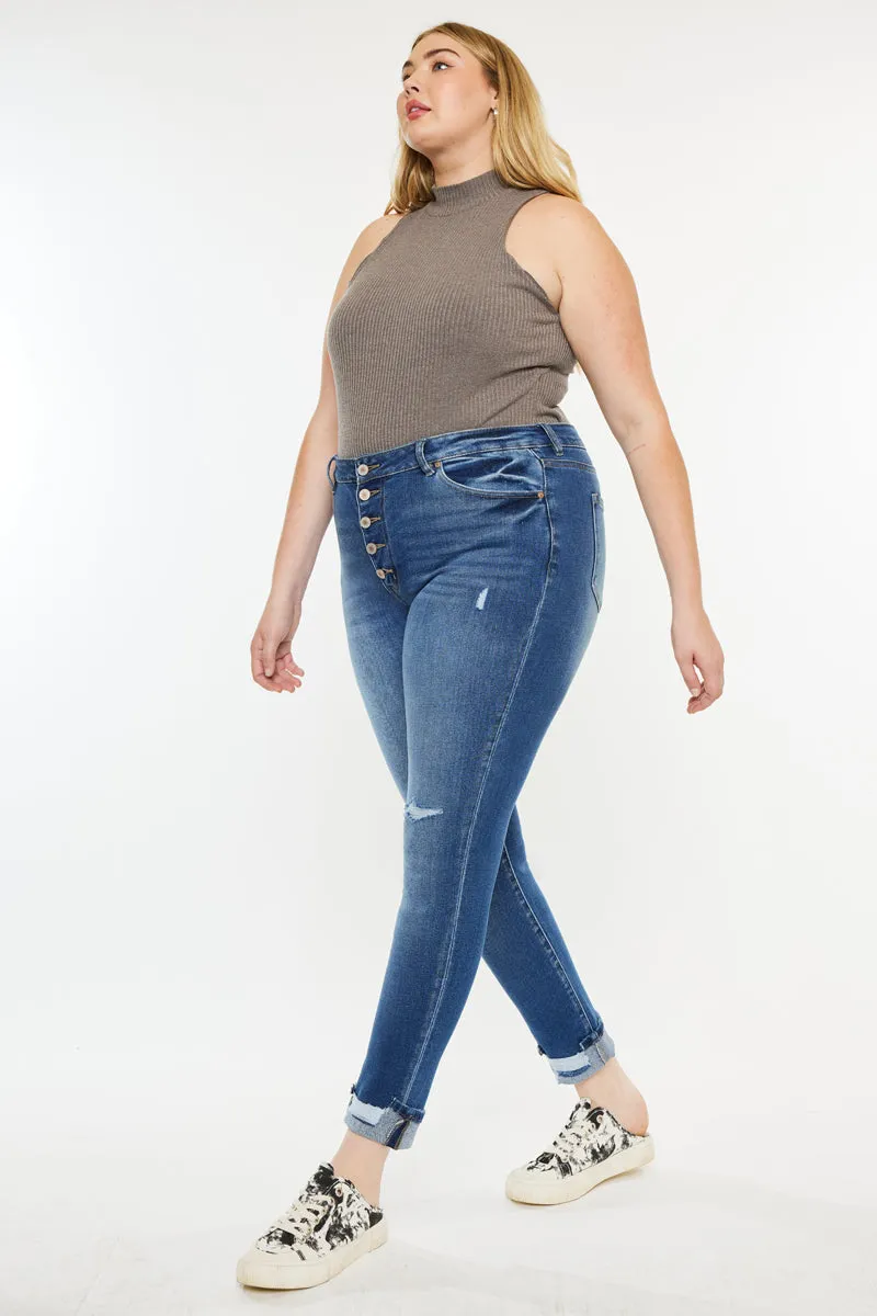 Dorah High Rise Ankle Skinny Jeans (Plus Size)