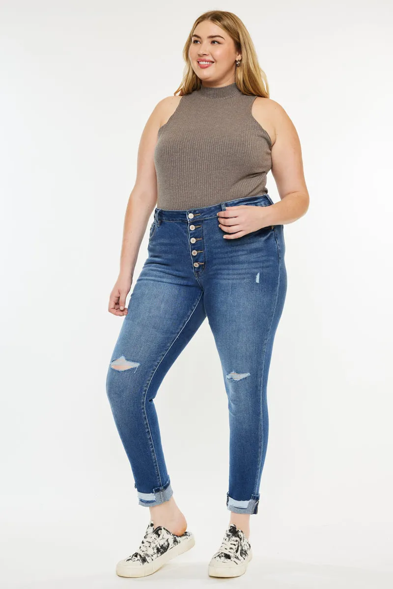 Dorah High Rise Ankle Skinny Jeans (Plus Size)