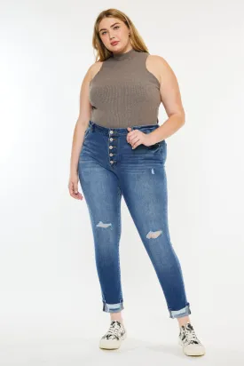 Dorah High Rise Ankle Skinny Jeans (Plus Size)