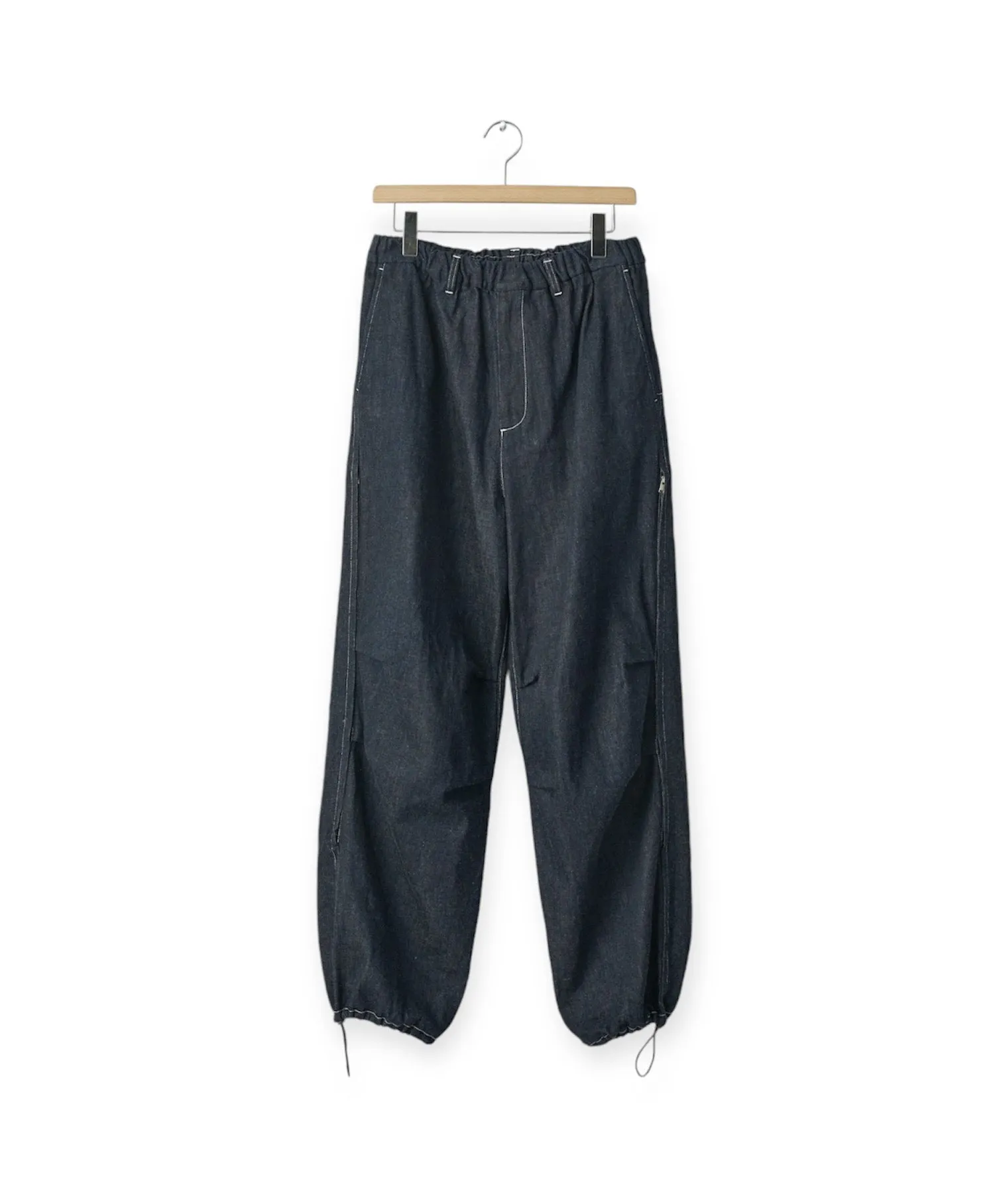 ECO DENIM SIDE ZIP EASY TROUSERS "INDIGO"