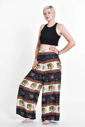 Elephant Bliss Palazzo Style Elephant Pants in Navy