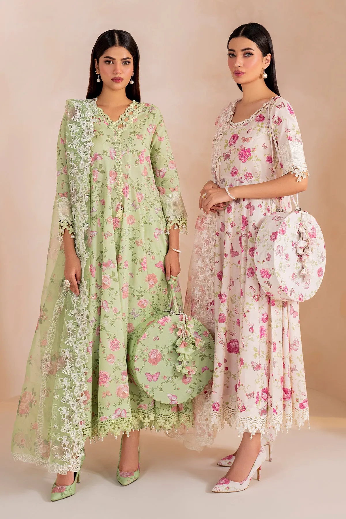 EMBROIDERED PRINTED LAWN UF-711