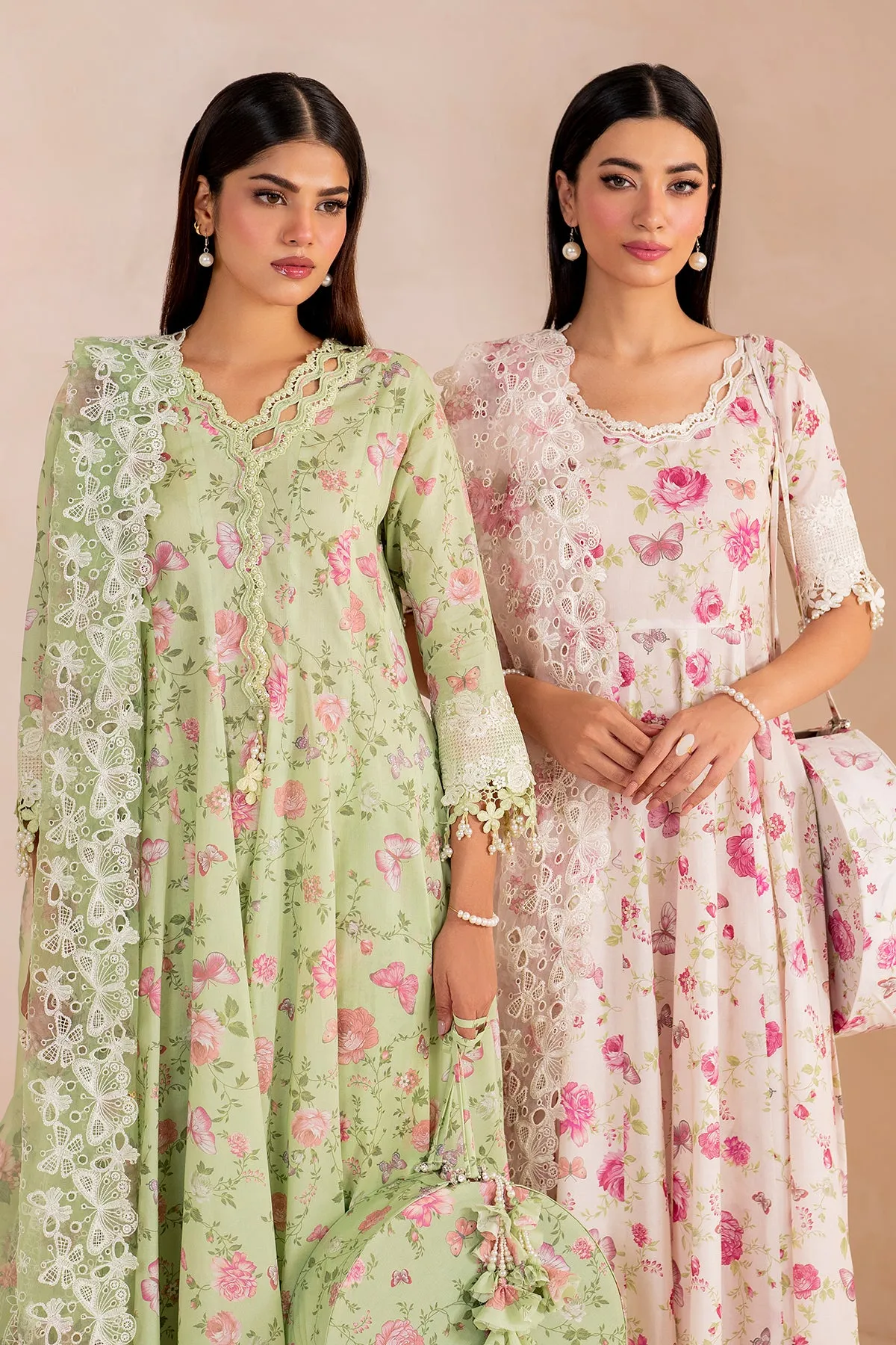 EMBROIDERED PRINTED LAWN UF-711