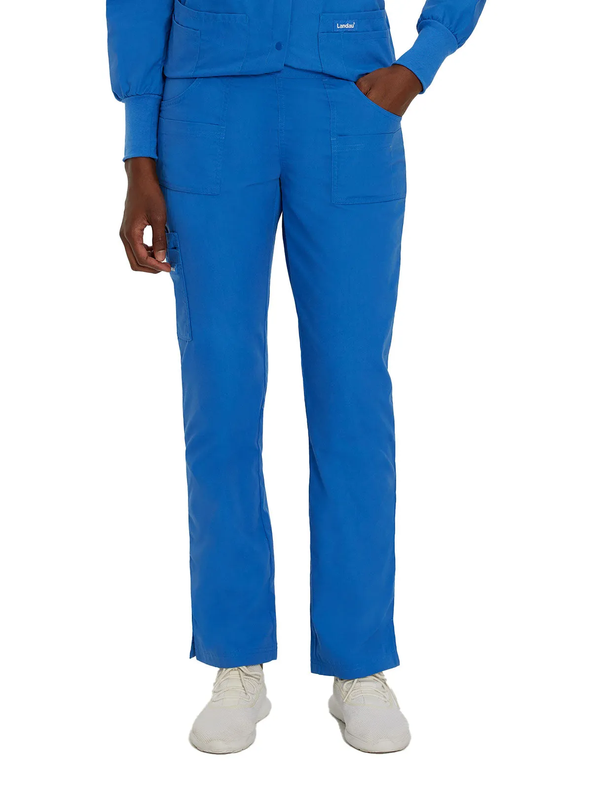 Essentials - Women's Straight-Leg Cargo Scrub Pants (1)