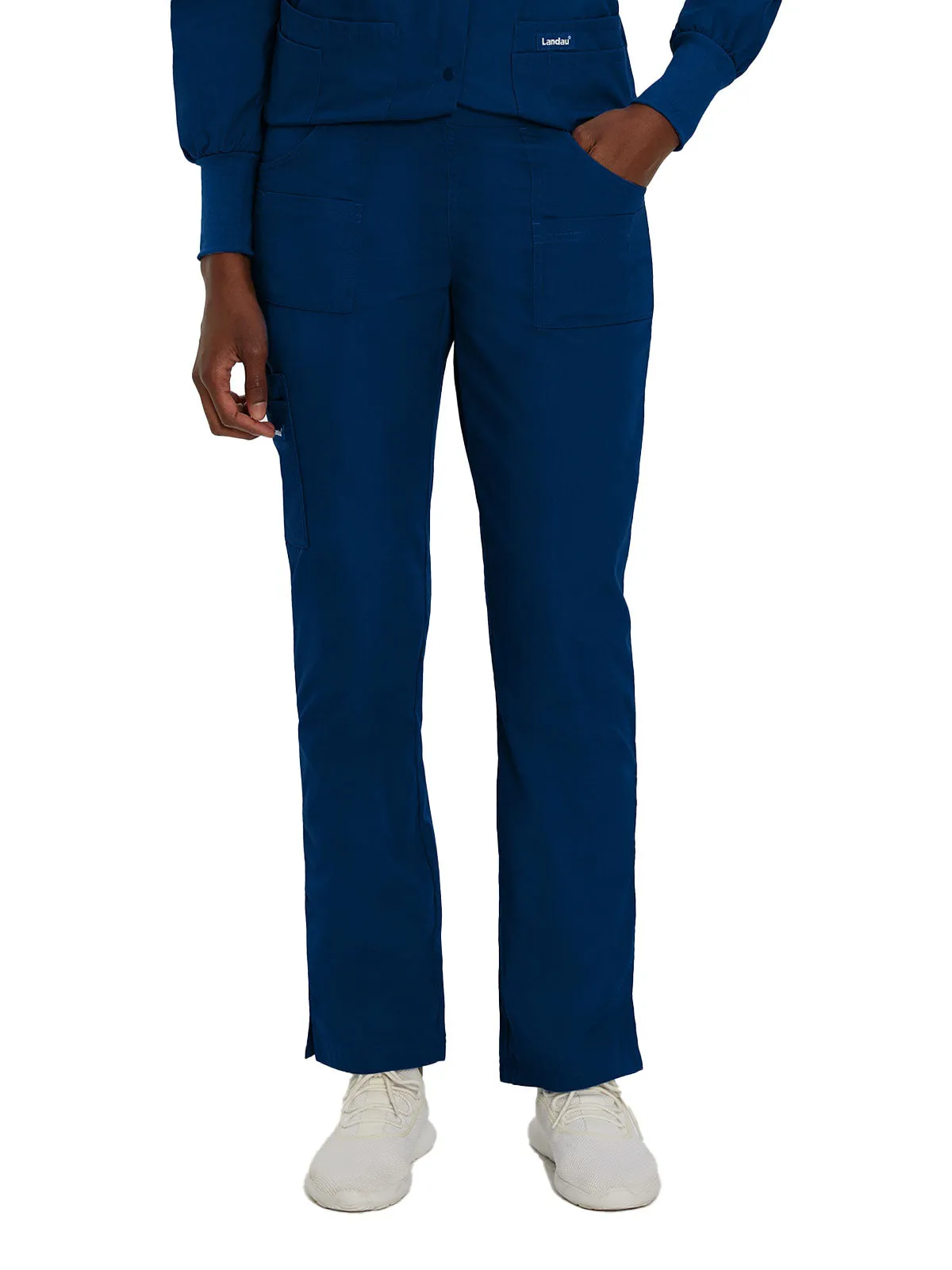 Essentials - Women's Straight-Leg Cargo Scrub Pants (1)