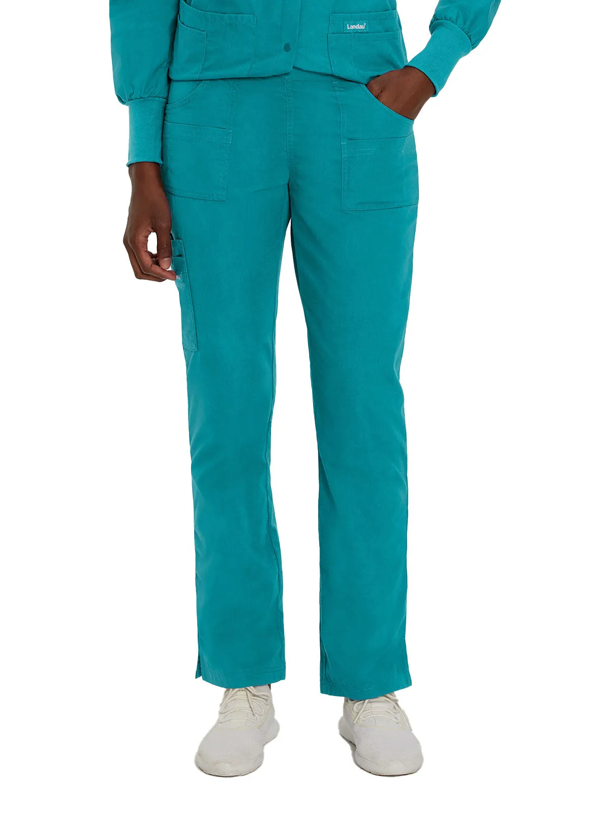 Essentials - Women's Straight-Leg Cargo Scrub Pants (1)