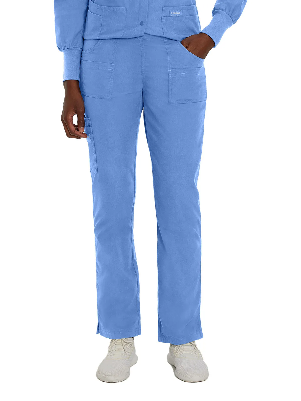 Essentials - Women's Straight-Leg Cargo Scrub Pants (1)