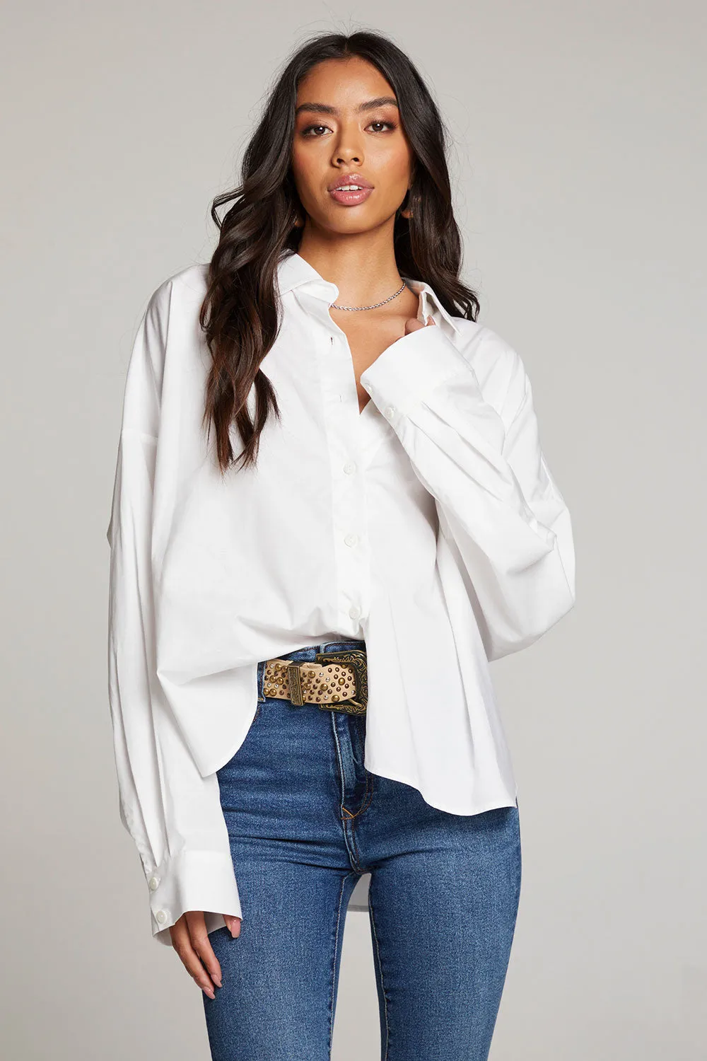 Ezra White Button Up