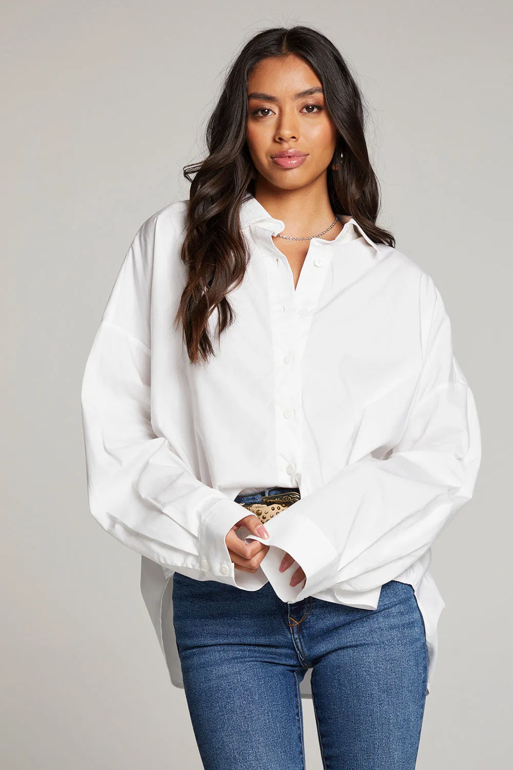 Ezra White Button Up