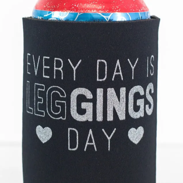 funny drink coozie, every day is leggings day drink coolie, best friend gift idea, drink coolie