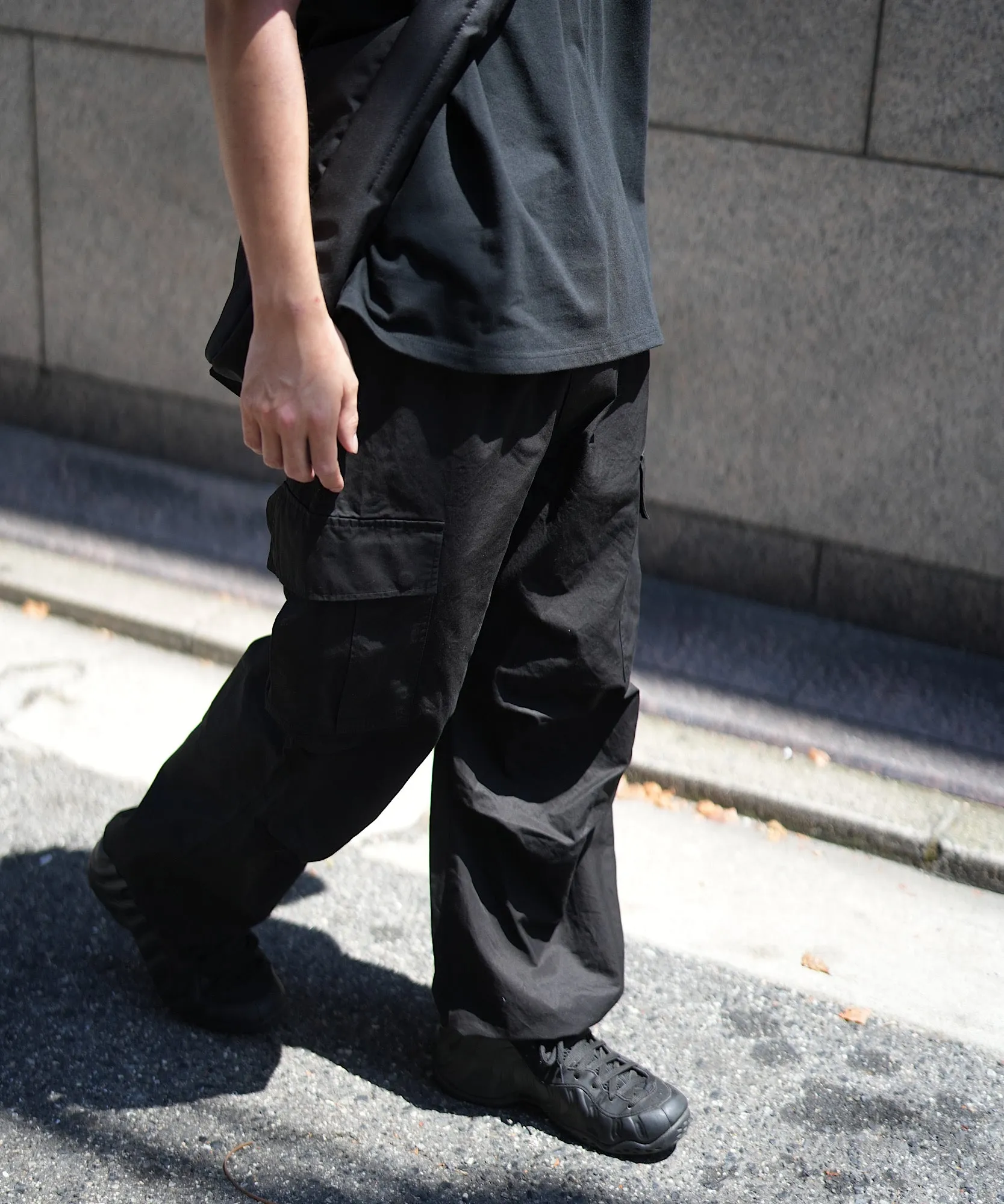 GARMENT DYE FIELD EASY PANTS "BLACK"