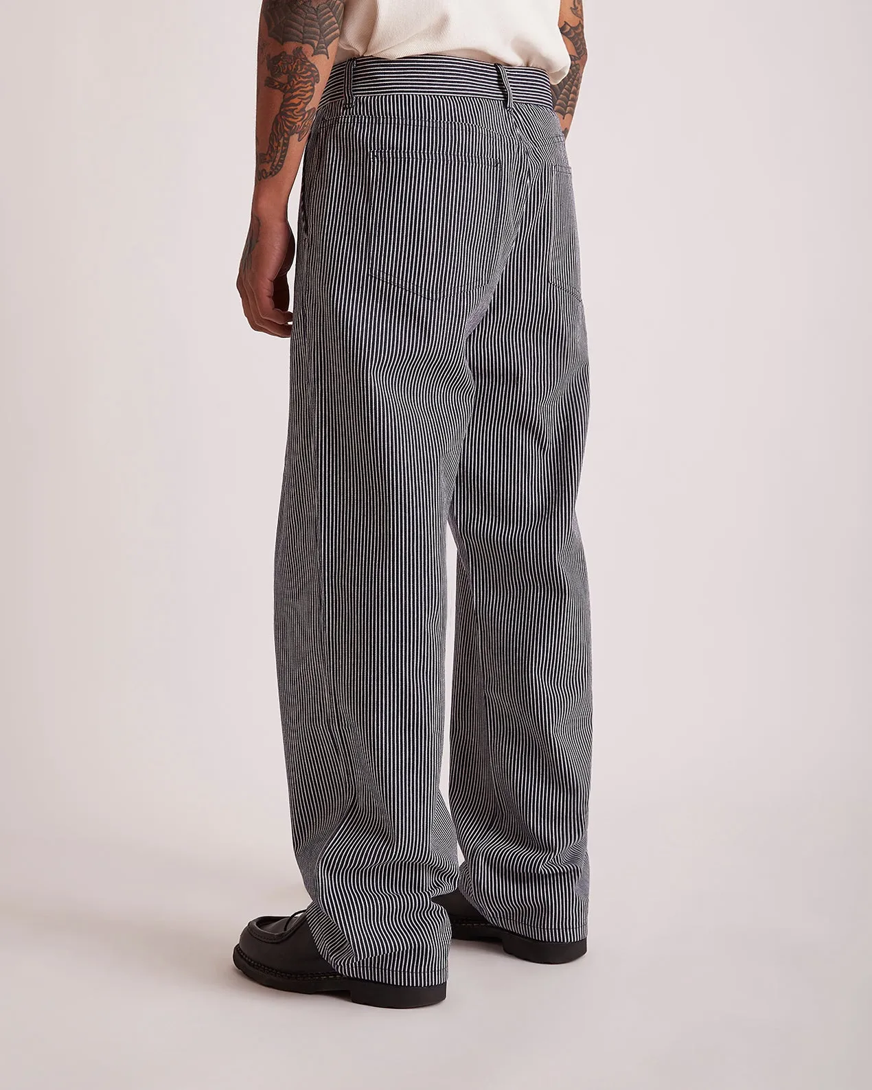 George Stripe Cotton Twill Pant