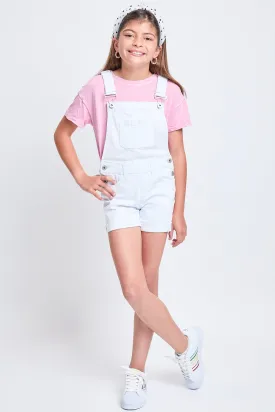 Girls Bib Cuffed Shortalls