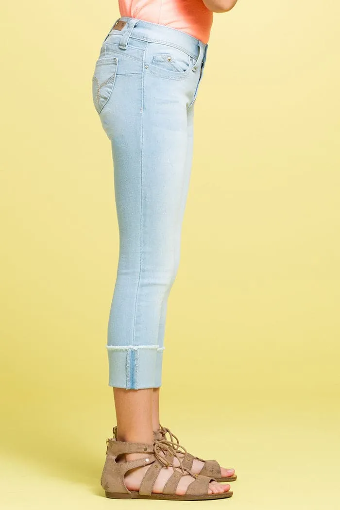 Girls WannaBettaFit Cuff Skinny Jeans