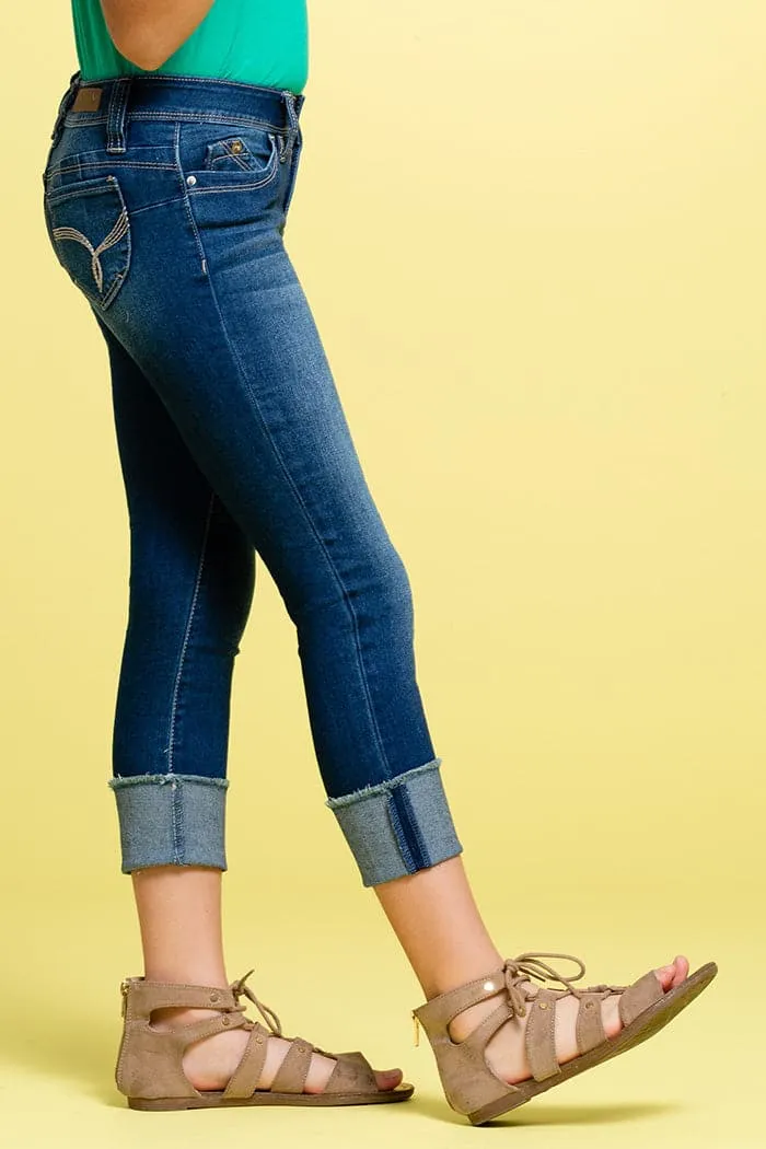 Girls WannaBettaFit Cuff Skinny Jeans