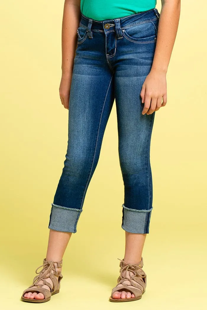 Girls WannaBettaFit Cuff Skinny Jeans