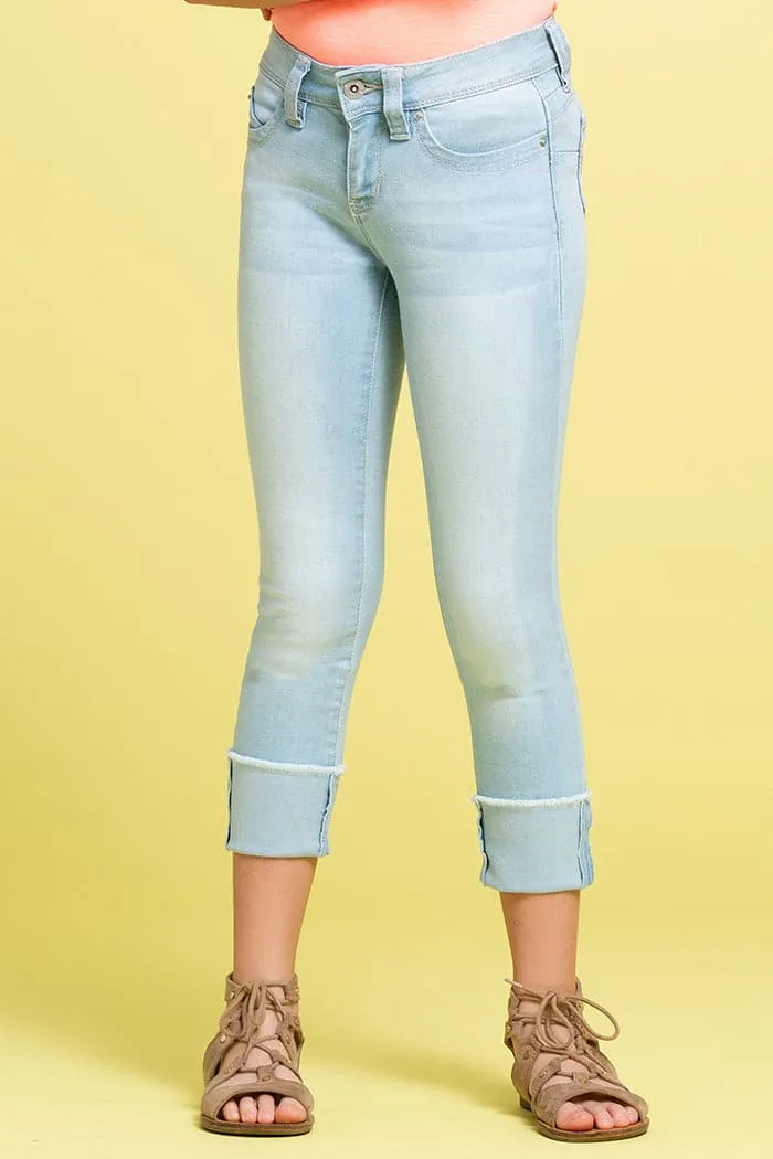 Girls WannaBettaFit Cuff Skinny Jeans