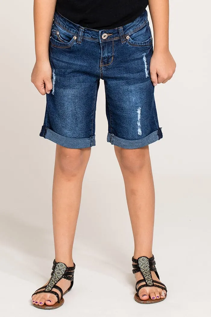 Girls WannaBettaFit Cuffed Bermuda Shorts