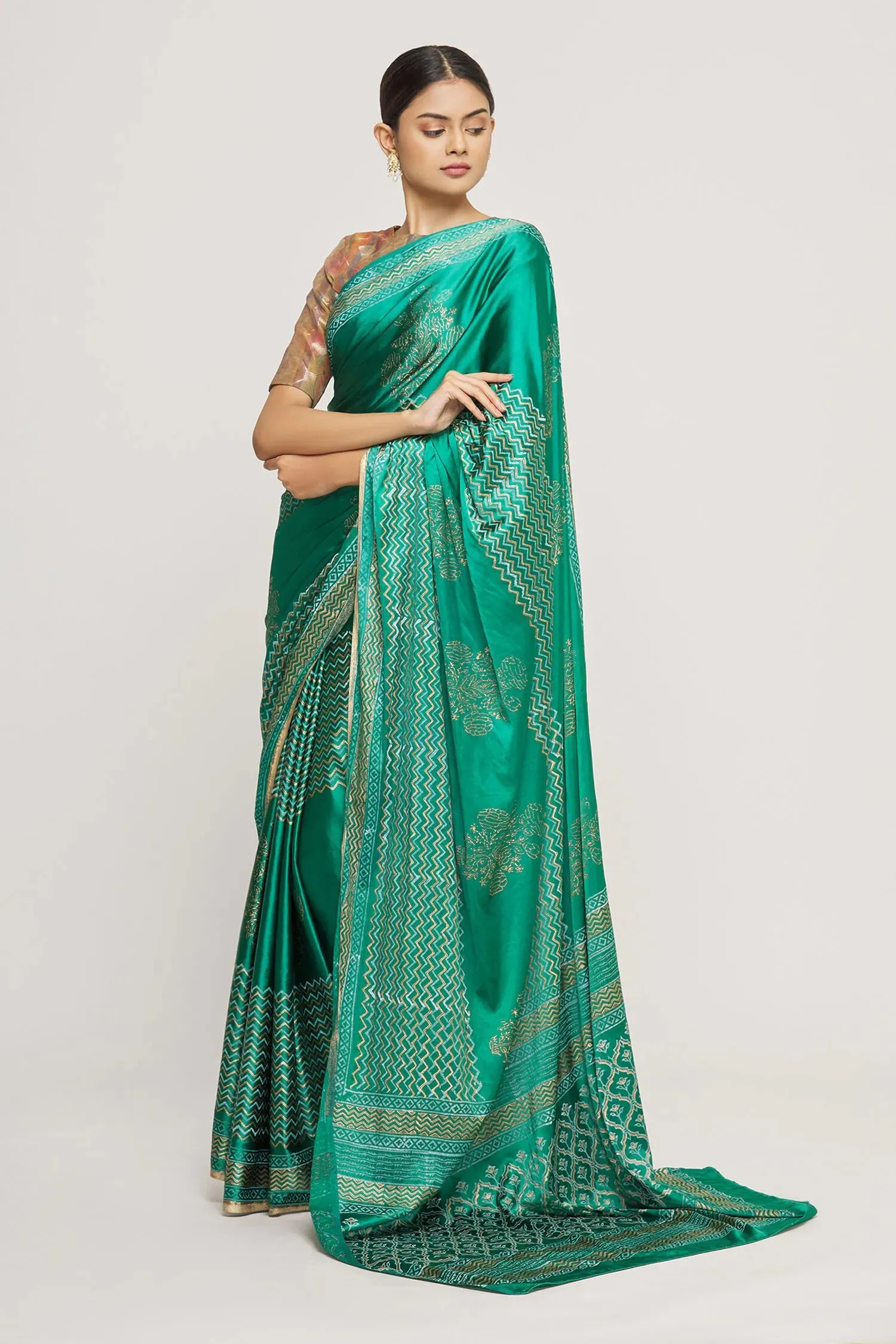 Green Madras Silk Saree