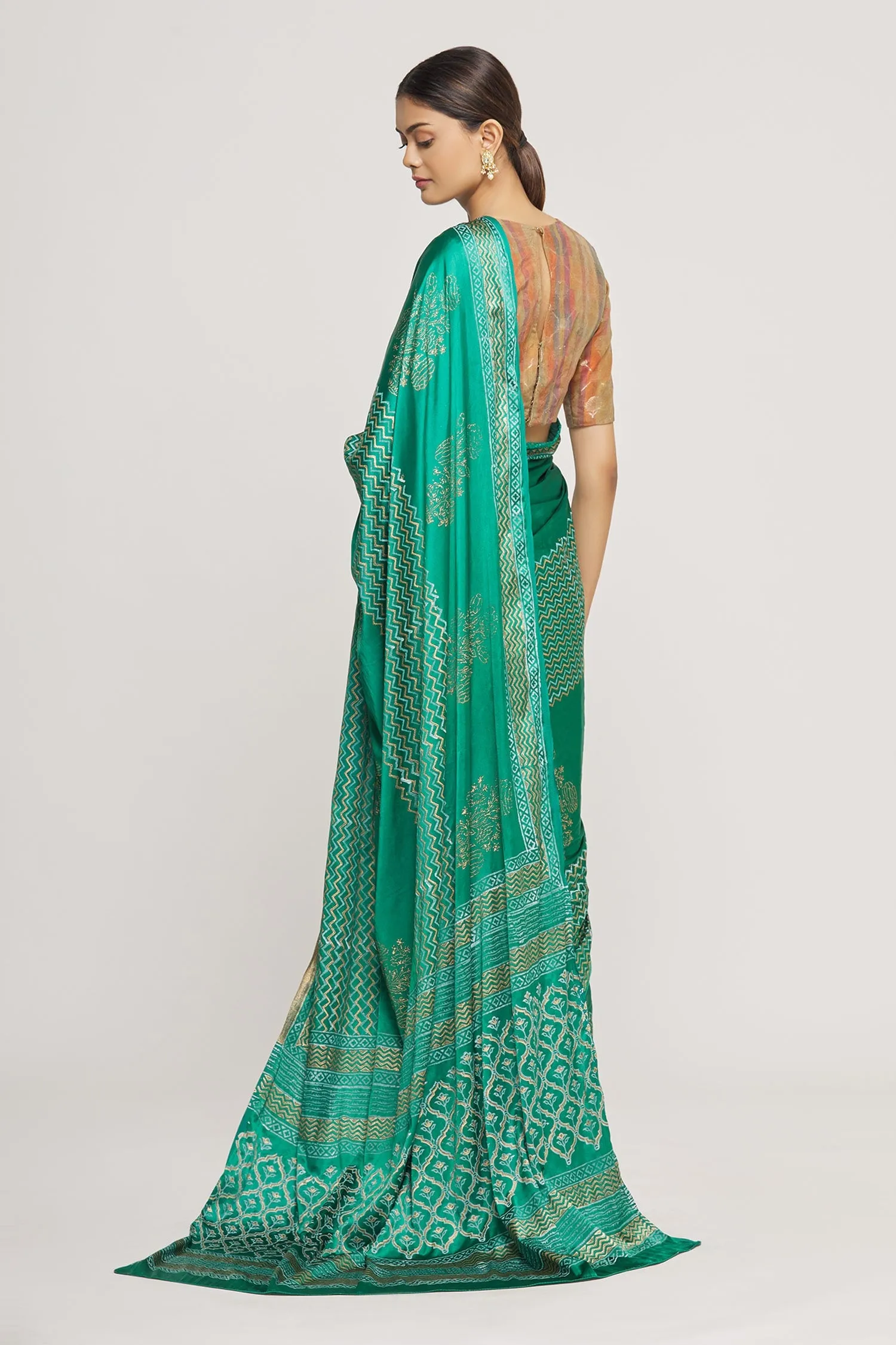 Green Madras Silk Saree