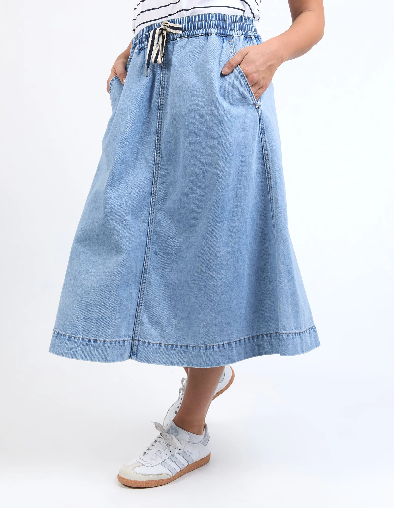 Greta Denim Skirt Light Blue Wash