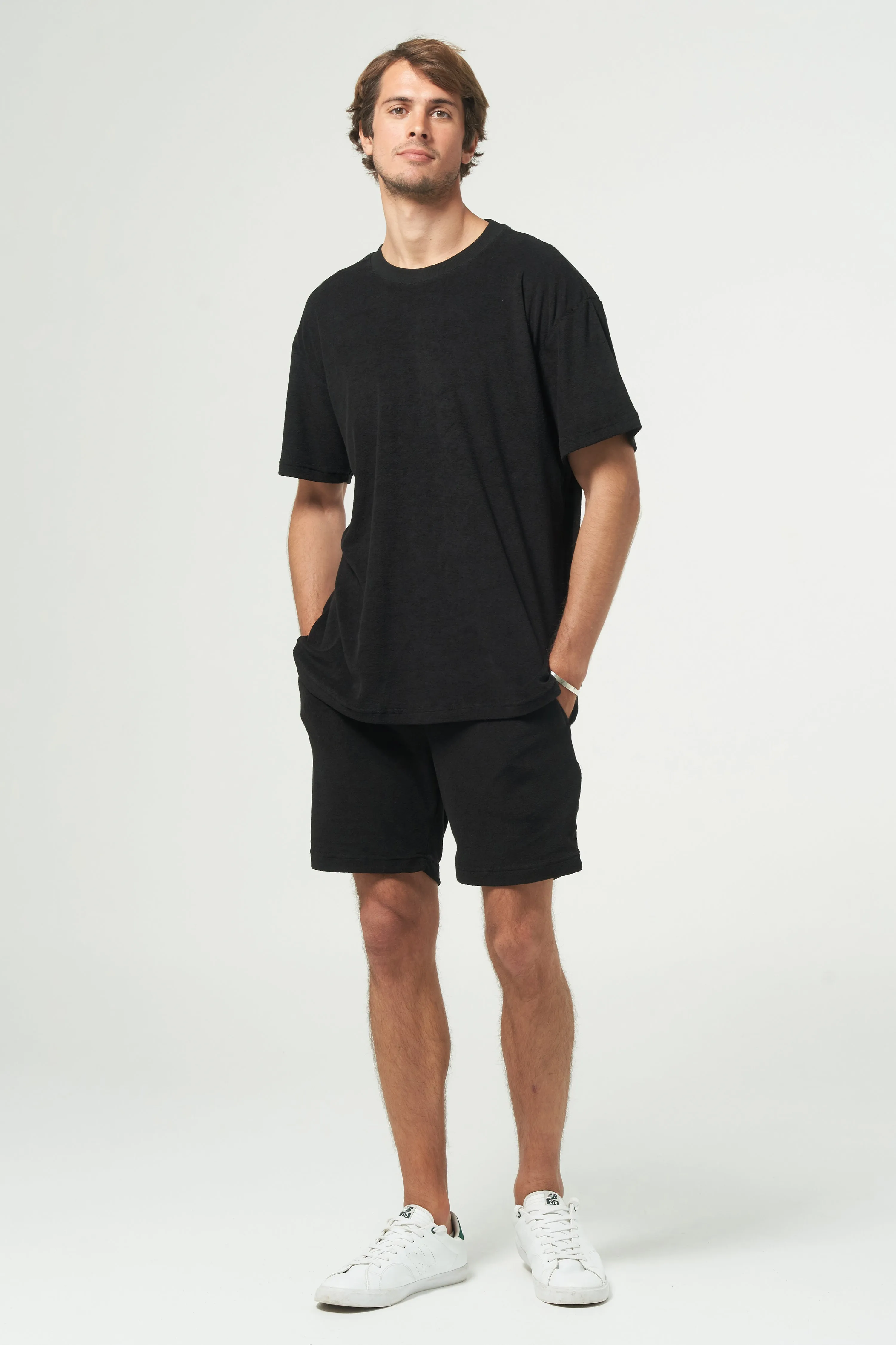 HAZARD TERRY SHORT - BLACK