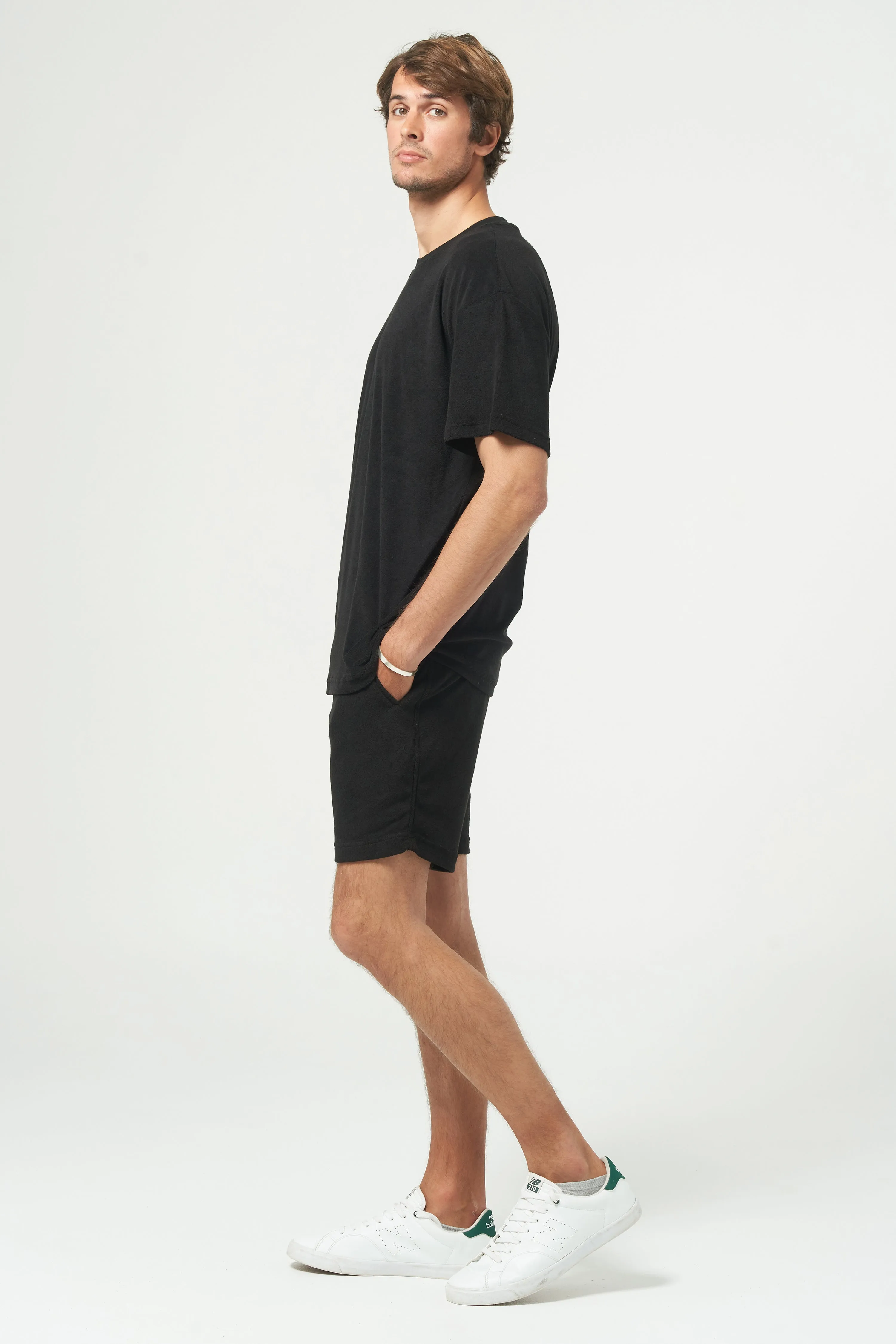 HAZARD TERRY SHORT - BLACK