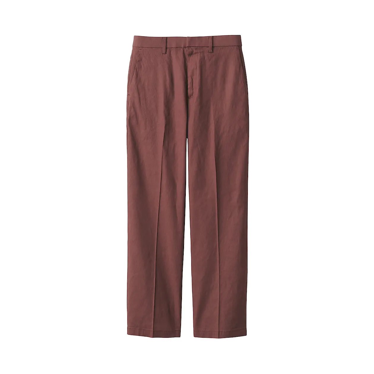 Hemp Blend Stretch Pleated Pants