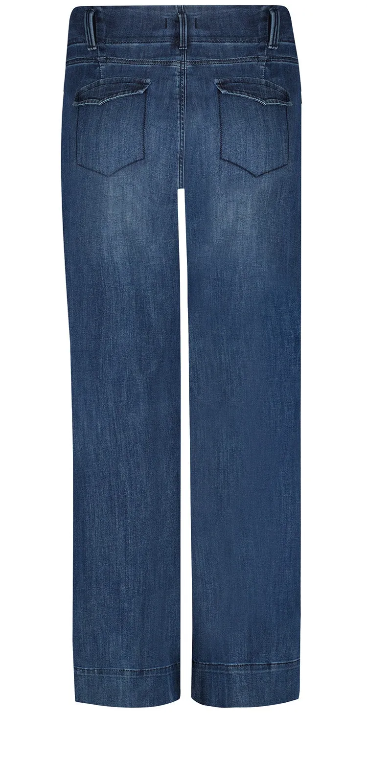 High Rise Mona Wide Leg Trouser Blauw Premium Denim | Reminiscent