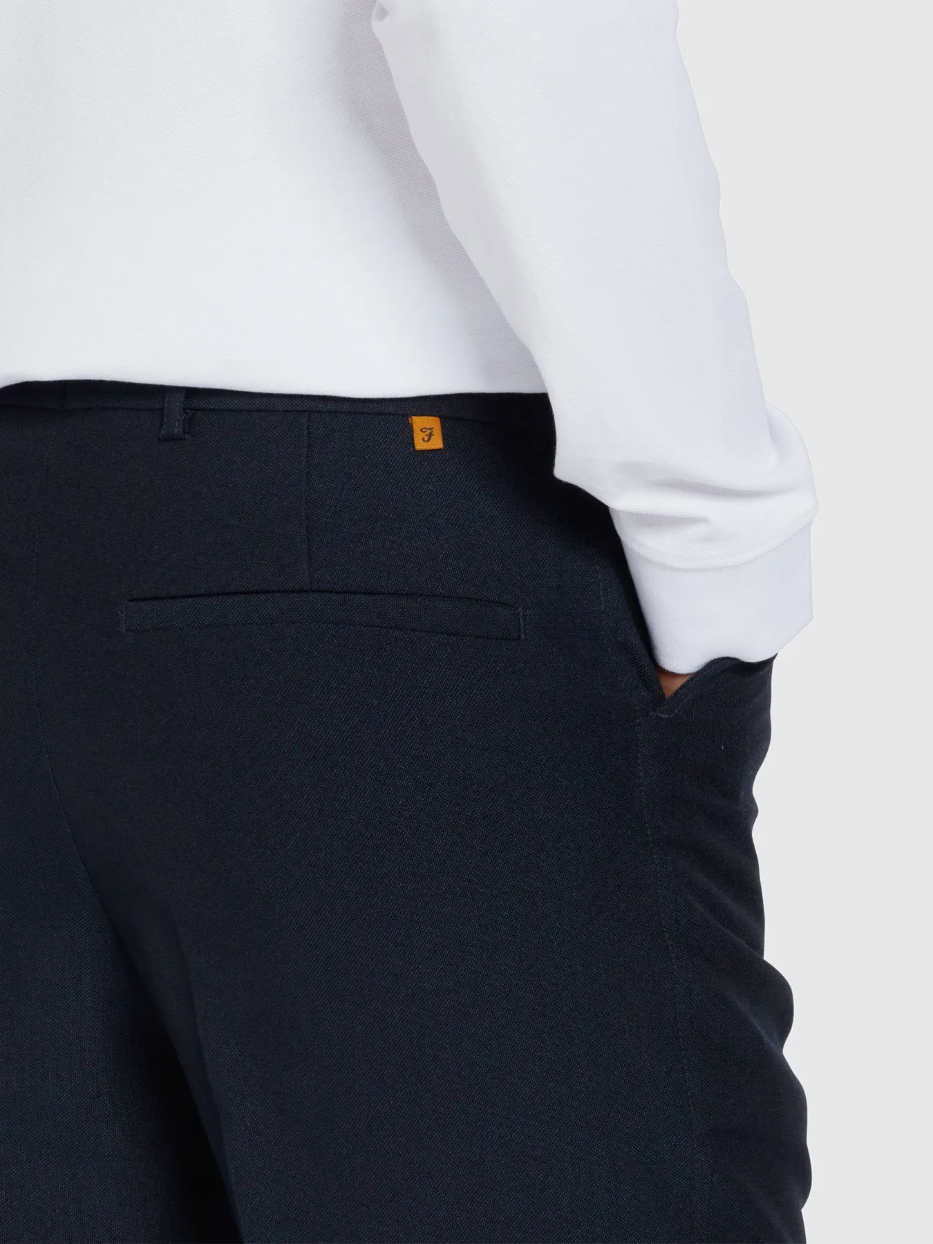 Hopsack Traditional Trousers In Navy