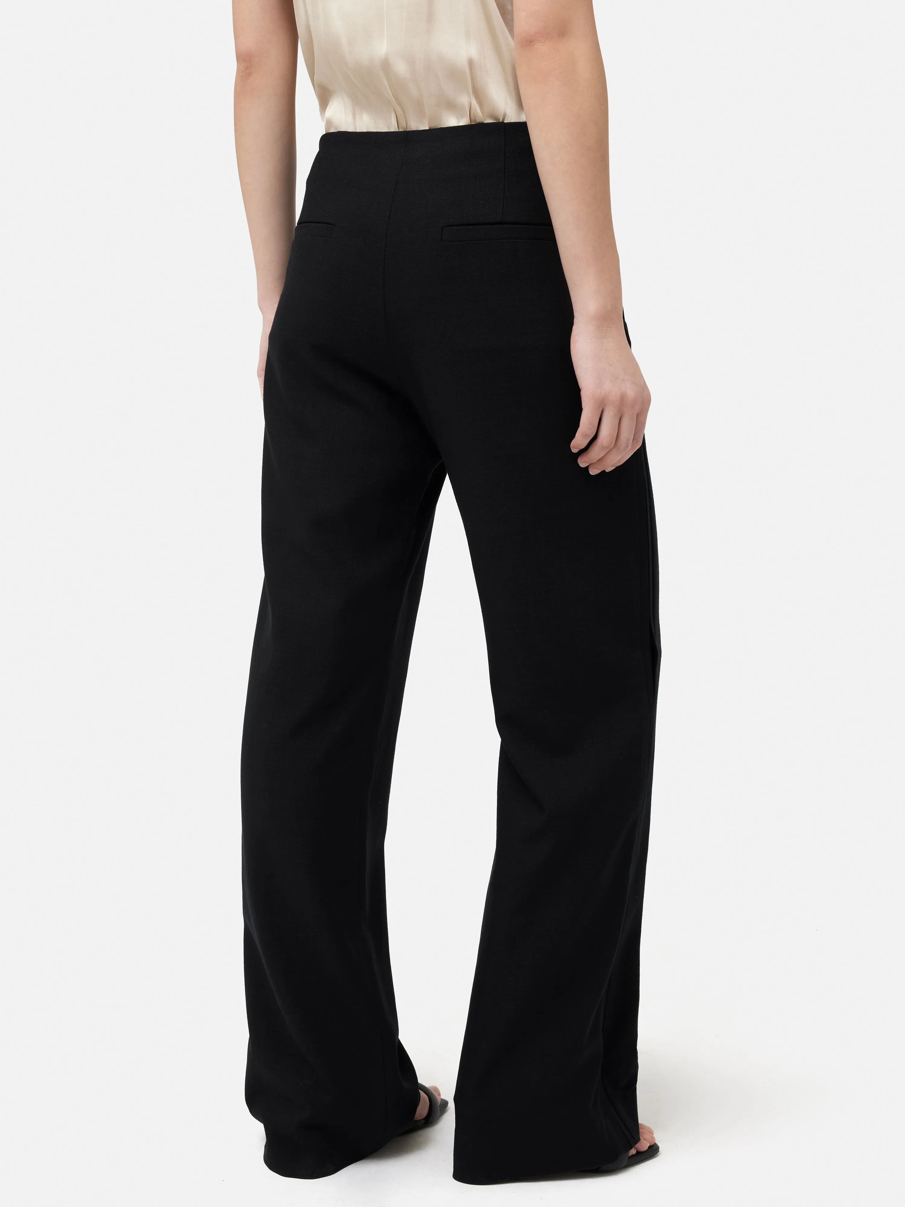 Hopsack Tux Trouser | Black