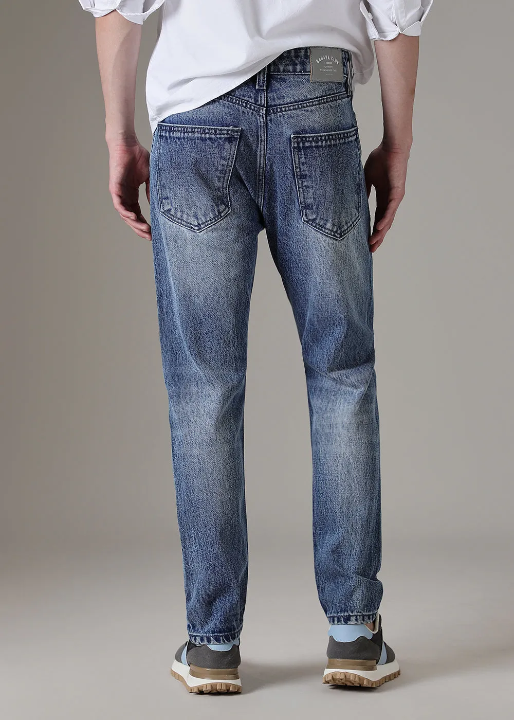 Ice Dark Blue Straight Fit Jeans