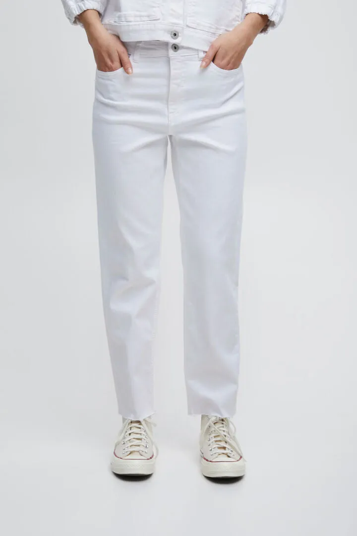 Ichi Ziggy Raven Jeans-Bright White-20118315